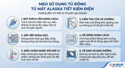 Mẹo tiết kiệm điện cho tủ đông, tủ mát Alaska cực hiệu quả 2026