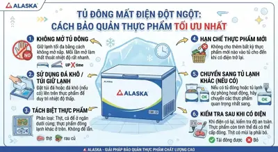 Cách Bảo Quản Thực Phẩm Khi Tủ Đông Alaska Mất Điện Đột Ngột