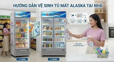 Cách Vệ Sinh Tủ Mát Alaska Chuẩn Chuyên Gia: Tiết Kiệm 30% Điện Năng
