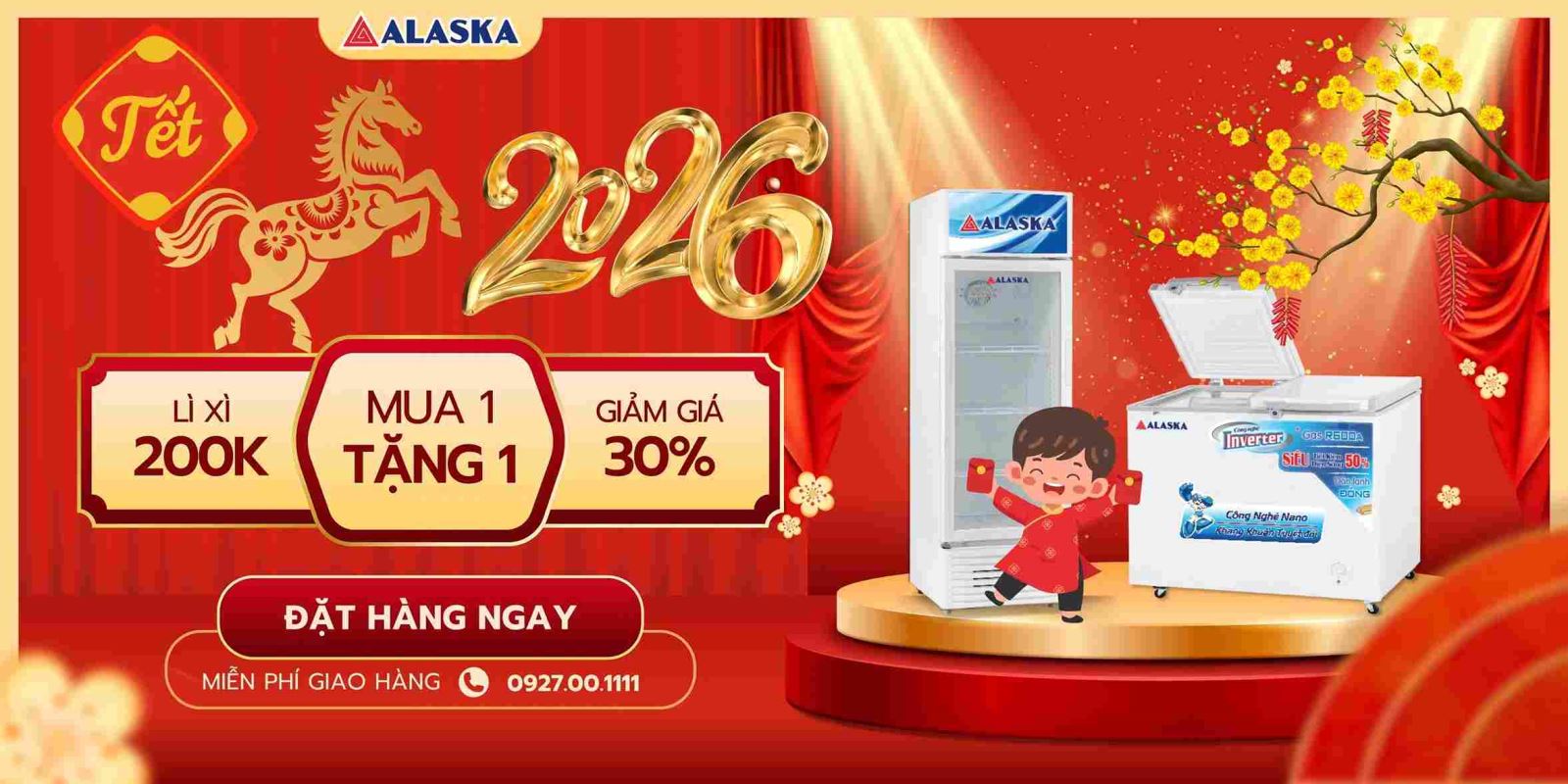 khuyến mại tủ mát tết 2026 giảm 30%