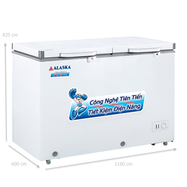 kích thước tủ đông alaska BCD 4567N