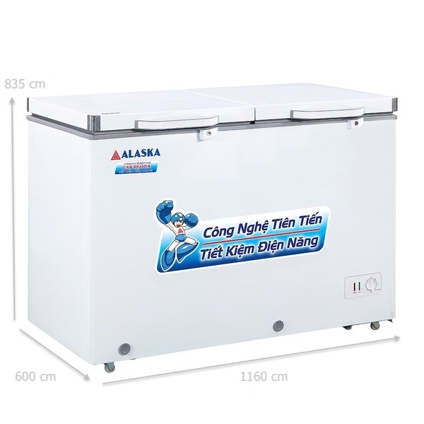kích thước chức năng tủ đông alaska BCD 4568N