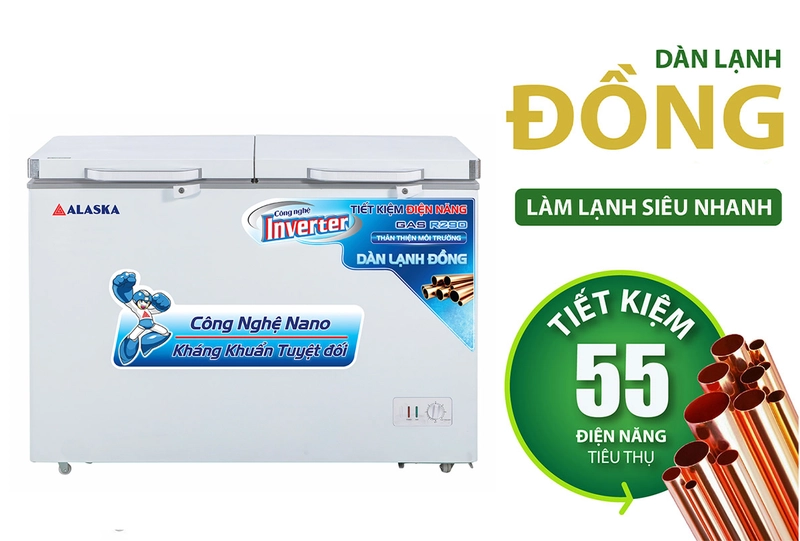 tủ đông alaska FCA 3600CI Dàn Lạnh Đồng