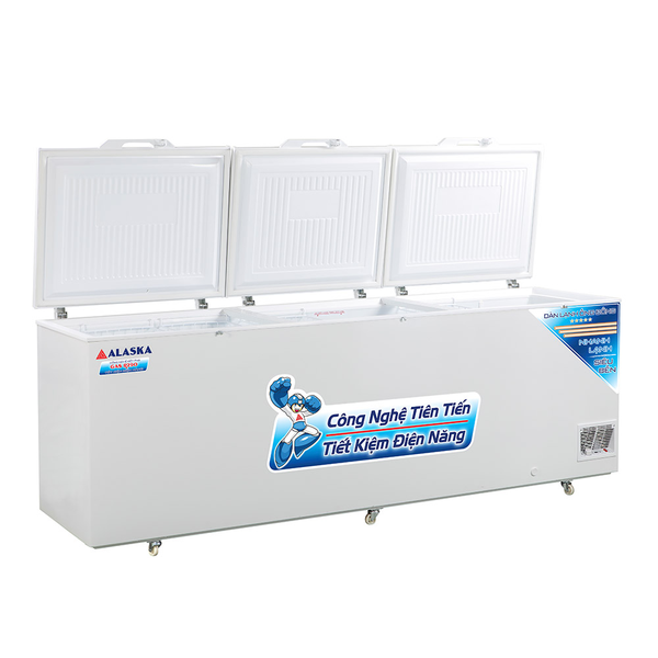 Tủ Đông Alaska HB-1500C (1460 Lít Thực) Dàn Đồng 3 Cánh