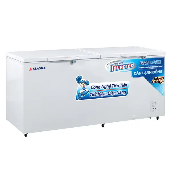 Tủ Đông Alaska Inverter HB-650CI (595 Lít) Dàn Đồng 2 Nắp