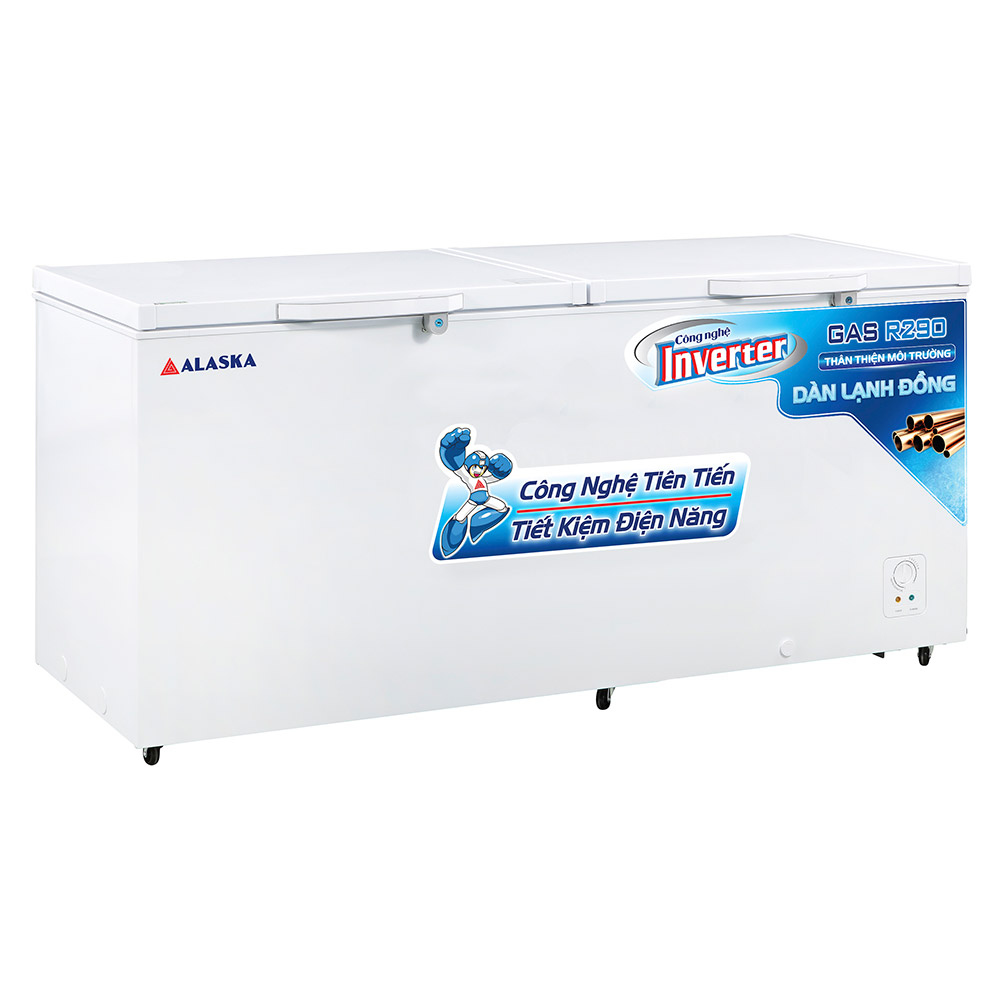 Tủ Đông Alaska Inverter HB-890CI (740 Lít) Dàn Đồng 2 Nắp