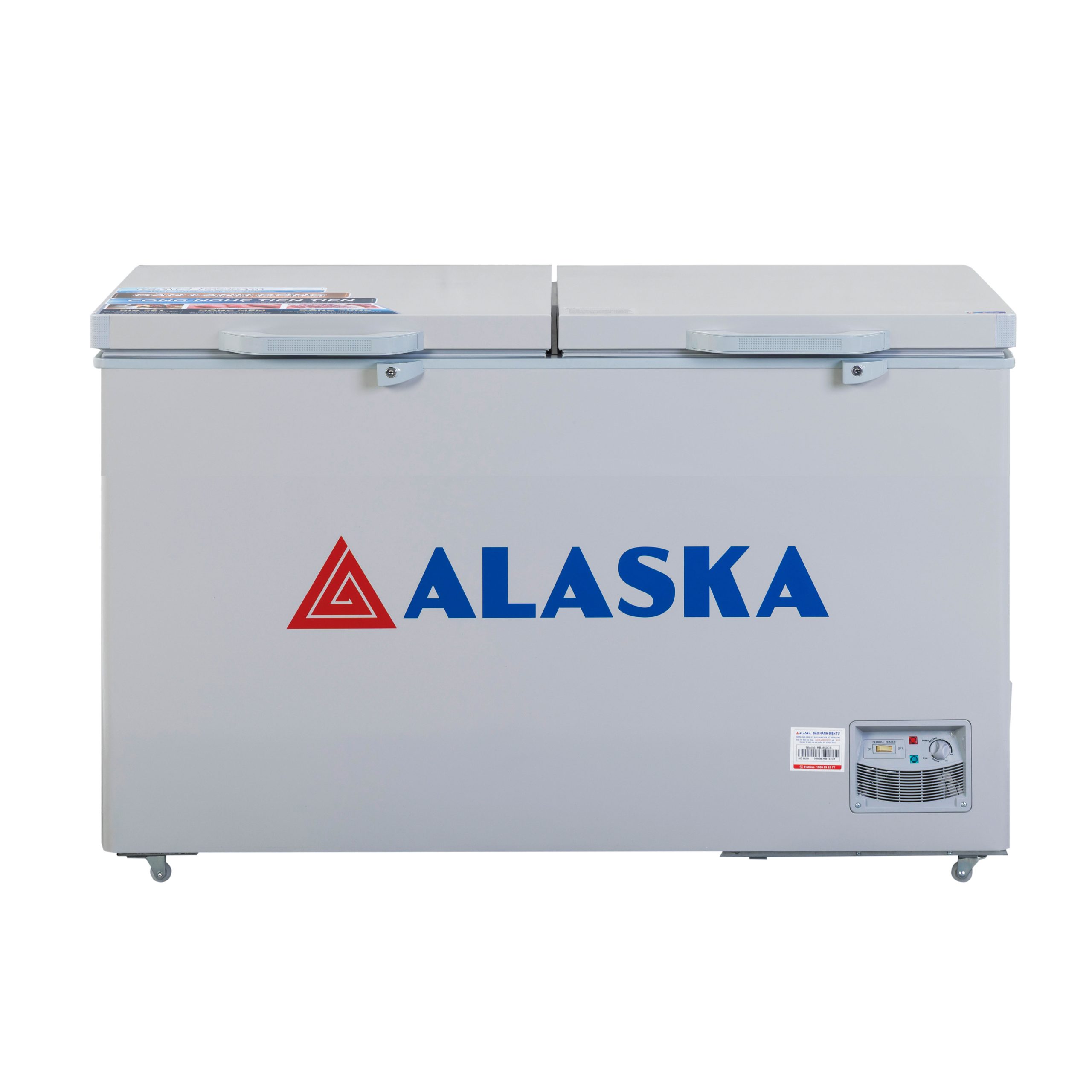 Cận cảnh mặt kính cường lực màu xám tủ đông HB-550CX