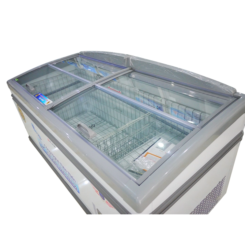 Tủ Bày Hàng Kính Phẳng Alaska 740 Lít KN-450 - Trưng Bày Đảo Siêu Thị