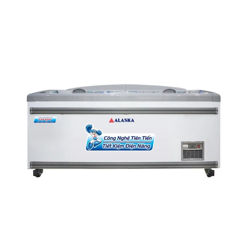 Tủ Bày Hàng Kính Phẳng Alaska 740 Lít KN-450 - Trưng Bày Đảo Siêu Thị