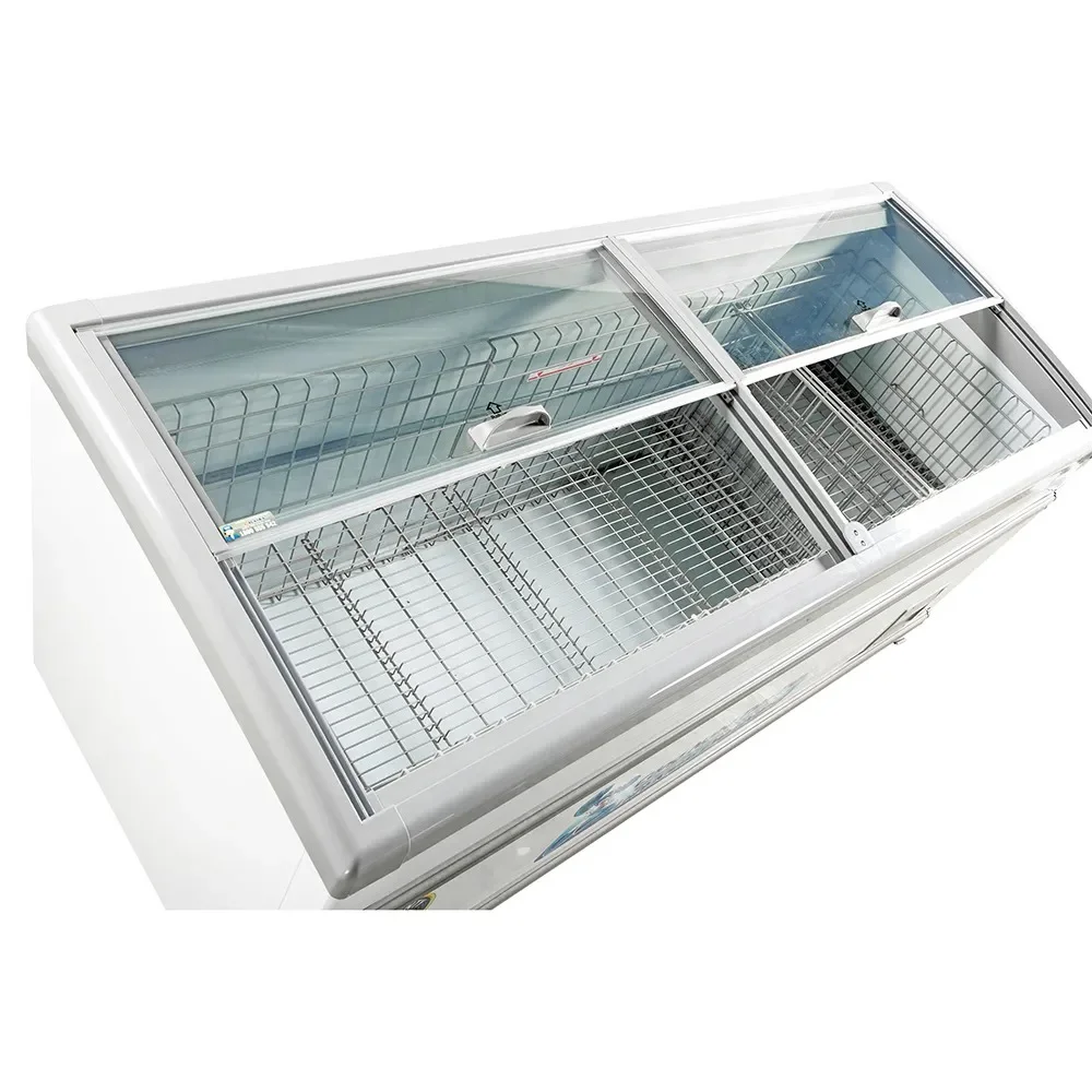 Tủ Bày Hàng Kính Phẳng Alaska 1020 Lít KN-650 - Đảo Siêu Thị Cỡ Đại