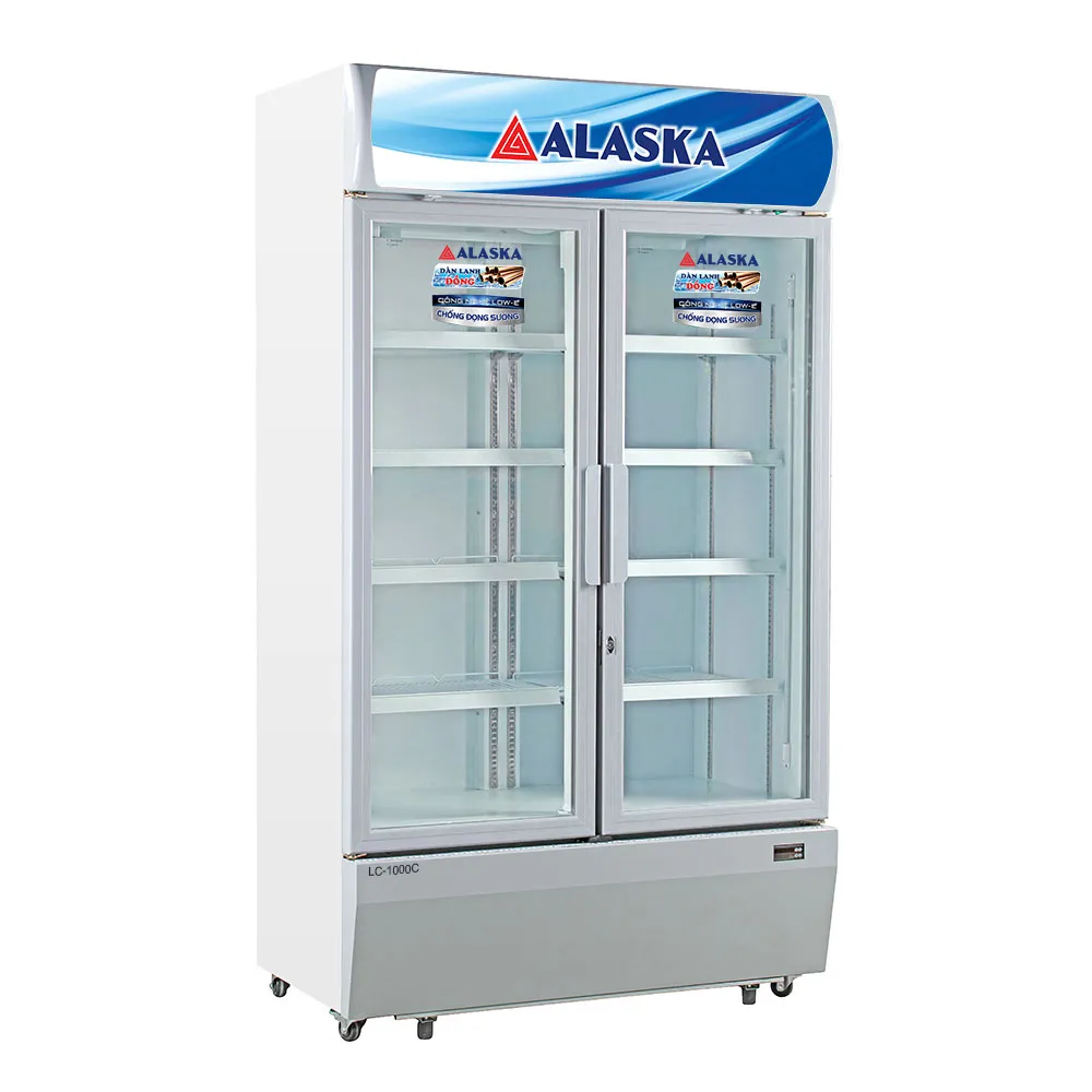 Tủ mát 2 cánh Alaska LC-1000C dàn lạnh ống đồng dung tích khổng lồ 1000 lít