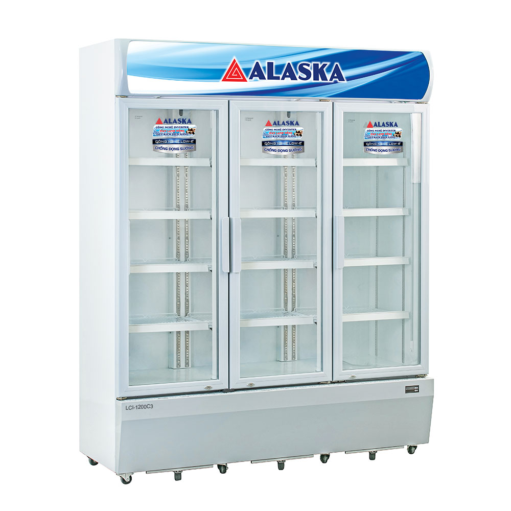 Tủ mát 3 cánh cỡ đại Alaska Inverter LCI-1200C3 dung tích 1200 Lít dàn đồng ống đồng