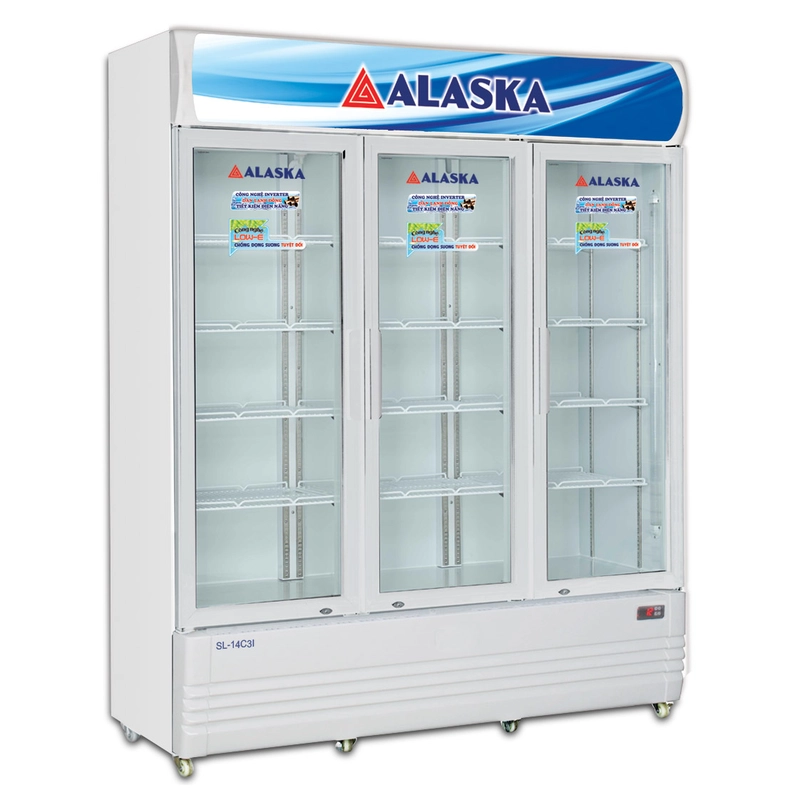 Tủ Mát Alaska Inverter 1200 Lít LCI-1200C3 - 3 Cánh Kính, Dàn Đồng