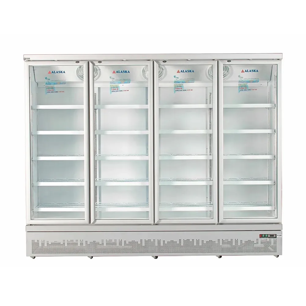 Hệ thống 2 lốc máy Danfoss và dàn lạnh ống đồng siêu bền trên tủ mát Alaska SL-24C4