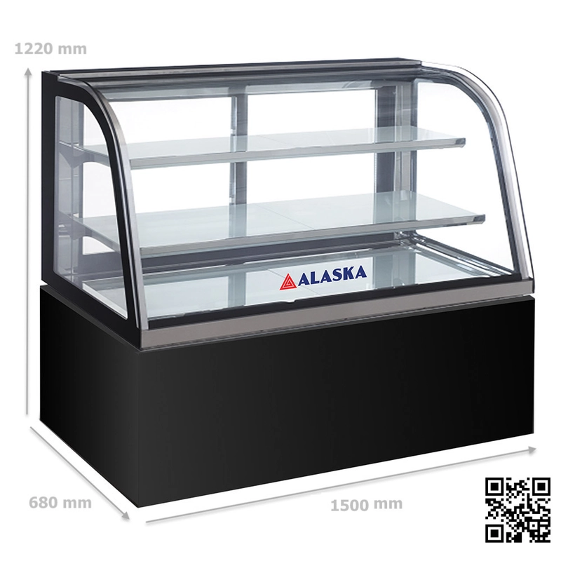 kích thước tủ quầy bánh siêu thị quán cafe cao cấp Alaska G15L