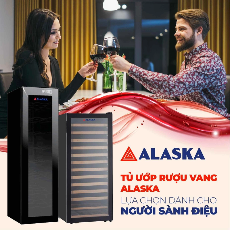 tủ ướp rượu vang alaska 18 chai JC 18A