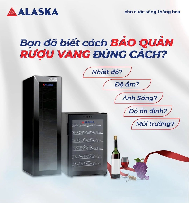 tủ ướp rượu vang alaska JC 18D