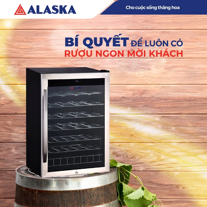 tủ rượu vang alaska cao cấp, model JC 18T